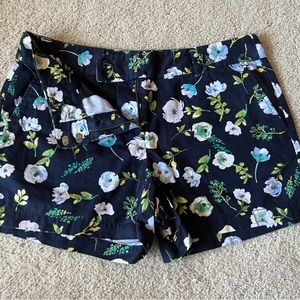 Loft chino shorts floral navy blue (4)